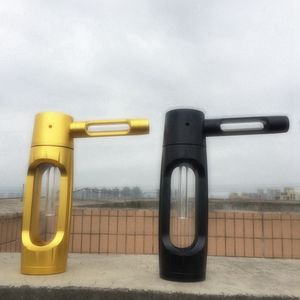 COOL Kleurrijke Aluminium Bong Glazen Pijpen Kit Waterpijp Waterpijp Bubbler Filterkom Draagbaar Verwijderbaar Droog Kruid Tabak Sigarettenhouder Roken Handpijpen DHL