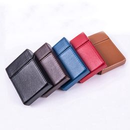 Cool Colorful PU Leather Portable Cigarette Case Dry Herb Tabaco Cigarrillo Fumar Titular Caja de almacenamiento Stash Container Diseño innovador DHL