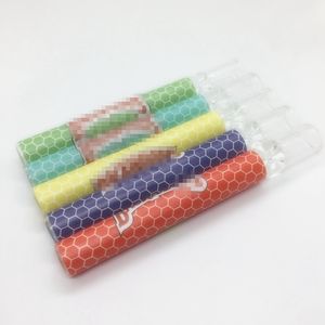 Cool Colorful Pyrex Grueso Glass Dugout Pipe Dry Herb Tabaco Fumar Handpipe Preroll Cigarette Filter Holder Cigar Tips Tube One Hitter Catcher Caja de embalaje de regalo