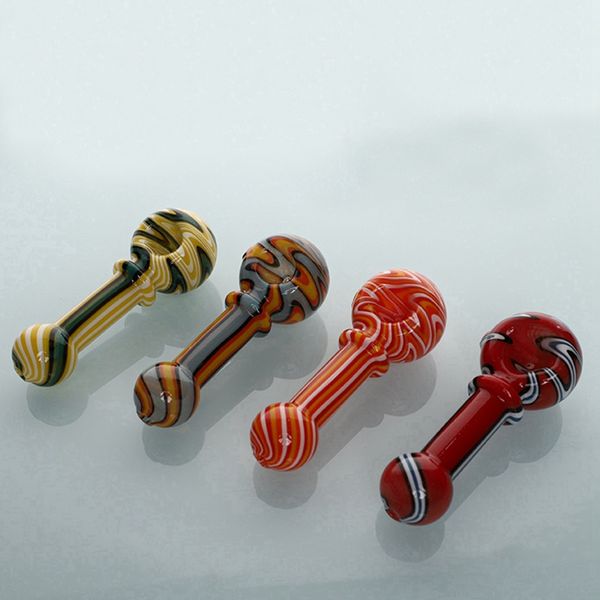 COOL Coloré Pyrex Tuyaux En Verre Épais Portable Conception Innovante Cuillère Filtre Tabac Sec Bong Pipe À Main Porte-Cigarette À La Main Huile Rigs Fumer sortie d'usine