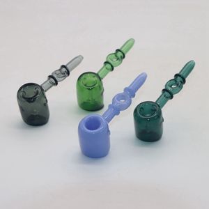 Cool Coloré Anneau Pyrex Tuyaux En Verre Épais Bubbler Filtre Portable Herbe Sèche Tabac Fumer Bong Titulaire Innovant Pipe À Eau Main Tube DHL