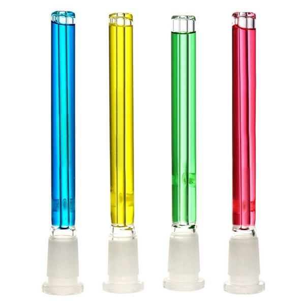 Cool Colorful Smoking Freezable Liquid Filter Tube Pyrex Grueso Glass Bong Hookah Waterpipe Downstems Difusores Portable Cigarette Holder Downstem DHL Free