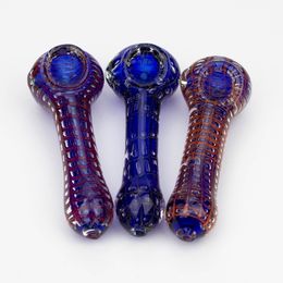 Tipes en verre épais en verre coloré coloré Herbe Tobacco Tobac Bong Tipe à main Porte-cigarette Handled Huile Rigs Fumage