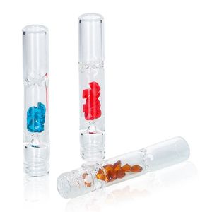 Cool Coloré Épais Tuyaux En Verre Filtration De Diamant Herbe Sèche Tabac Cap Catcher Taster Bat One Hitter Portable Tube De Fumer Porte-Cigarette Dugout Conseils DHL