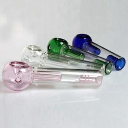 Cachimbos de vidro grossos e coloridos legais Tigela de filtro de tabaco de ervas secas Portátil Inovador Handpipes para fumar mão Tubo de cigarro DHL