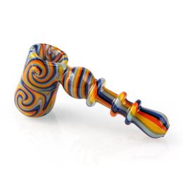 Cool Coloré Perruque Wag Tuyaux En Verre Épais Herbe Sèche Tabac Barboteur Cuillère Bol Filtre Huile Rigs Handpipes À La Main Portable Bong Fumer Porte-Cigarette Tube