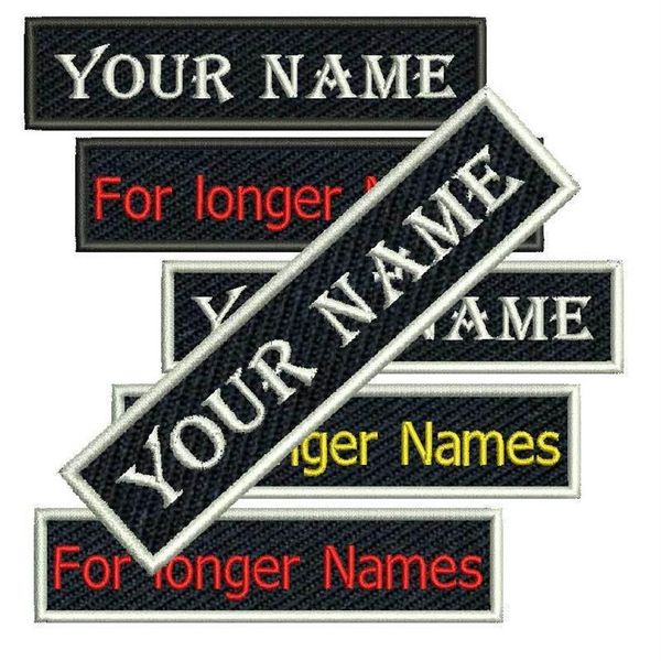 Cool Custom Name Tag Brodé Patch Coudre ou repasser sur les vêtements et les chapeaux Toutes les tailles et couleurs de polices sont disponibles Patch203l