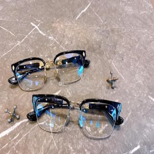 coole designer chr mode zonnebrilmonturen voor mannen en vrouwen optische brillen glas dames zonnebril zwaar proces half frame ac153k