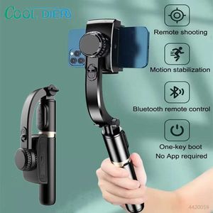 COOL DIER 2023 NOUVEAU stabilisateur de cardan de téléphone sans fil Bluetooth selfie stick trépied support de support de stabilisateur pour smartphone en direct HKD230828