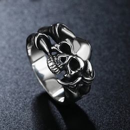 Coole Dragon Claw Skull Ring For Men Boys Punk Rock14K Gold Biker Ring Male Gotische sieraden Creativiteit Gift