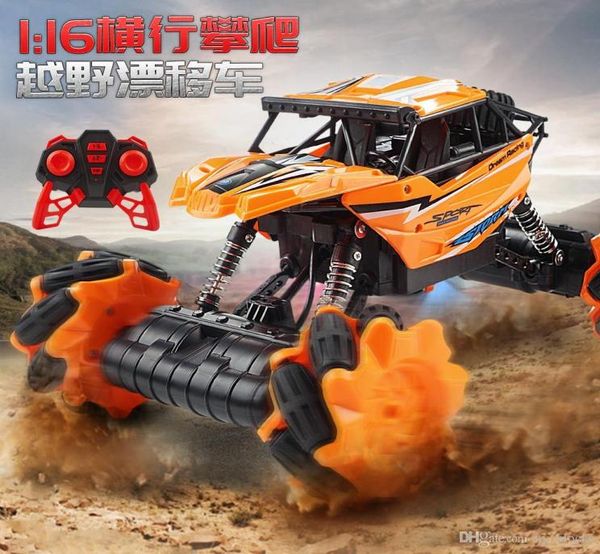 Cool électrique télécommande modèle jouets cadeau 05 Rotation véhicule d'escalade avec enfants 360 voitures 24GRC Drift OffRoad garçons Fourwhee4326595