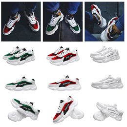 Coole Mode Hohe Qualität neue Designer2023 Braun Schwarz Grau Dunkelgrün Alte klassische Leder Sneakers Herren Mann Sport Freizeitschuhe128