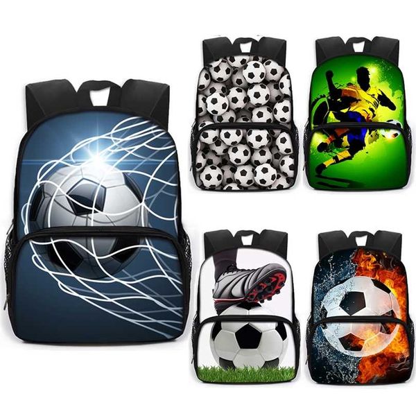 Cool Football Soccer Print Mochila Niños Bolsas escolares Bolsa de niños Bolsa de jardín de infantes Bolsa de libros Regalo 211021