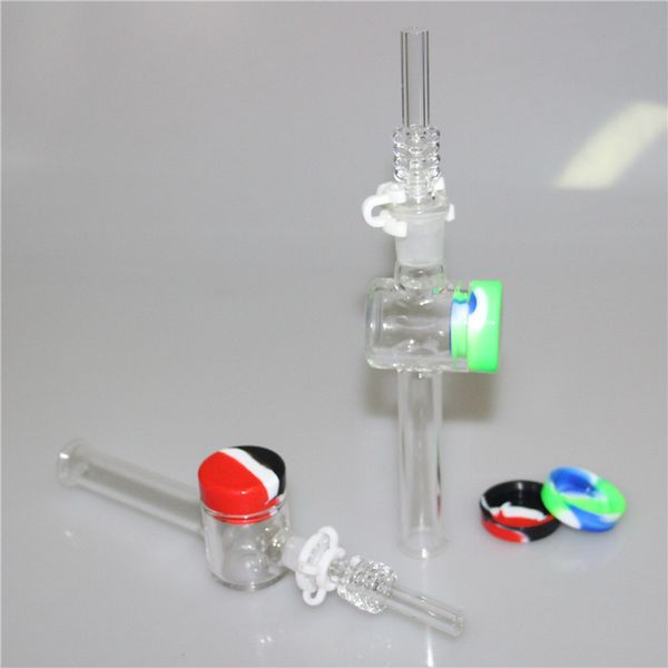 Narguilé en verre cool Pipes à fumer Nectar Bongs Dab Oil Rigs Dropdown HoneyStraw Unit avec quartz Nail 14mm 10mm Joint