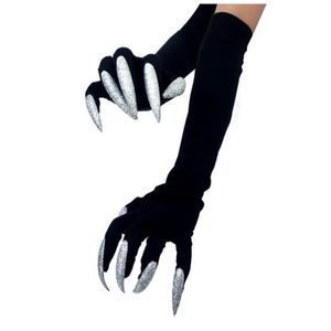 Cool Halloween gants longs griffe fantôme habiller gants mode noir longs ongles Cosplay Halloween gants drôles GC2301