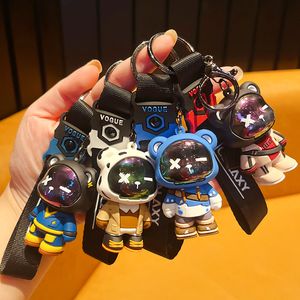 Cool Hip Hop Bear Keychain Originele Lightning Bear Car Key Chain Pols Touw Keyring Women Bag charme hanger auto accessoires cadeau