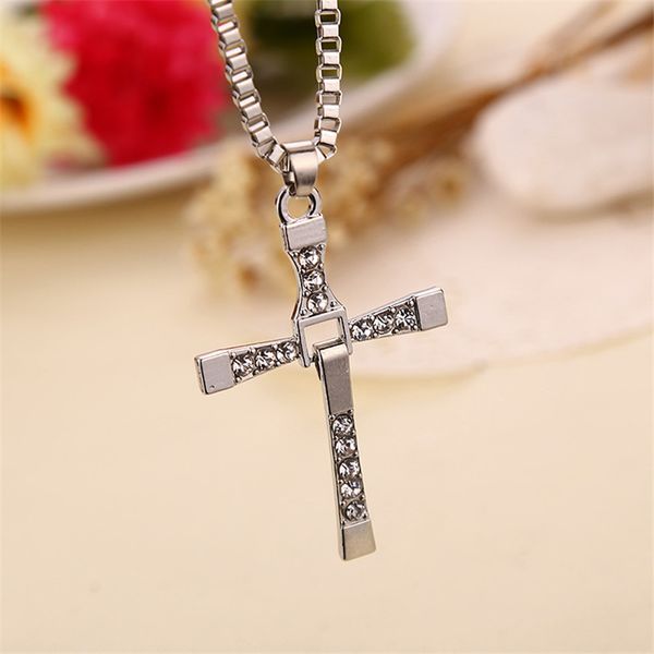 hiphop homme or croix designer collier pour femme argent plaqué blanc strass mode sud-américaine hommes femmes pendentif colliers amoureux chaîne ami cadeau