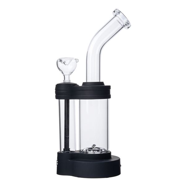 Cool Hookah Led Plasma 14 mm Junta hembra con tazón Tubos de agua 5 mm de espesor Aceite Dab Rigs Bongs de vidrio de 12 pulgadas Diámetro de base de 123 mm Paquetes de caja negra