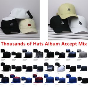 Venta al por mayor Gorra de béisbol para adultos Hombres y mujeres Hip Hop Gorras ajustables Gorra de verano Miles de sombreros Álbum Aceptar orden de mezcla