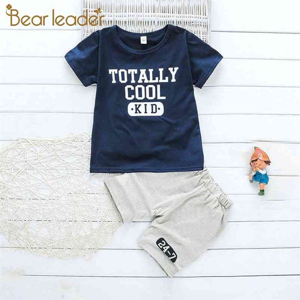 Cool Kids Clothing Sets Summer Boys Fashion Letter Print Top y Shorts Outfit 2Pcs Niños Ropa casual 2-6Y 210429