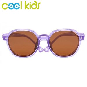 Coole Kids zonnebril voor kind Fashion Boy Girl Geomtric-bril voor zon Bescherm Optische bijziendheid/leesclip-on bril UV400 240412