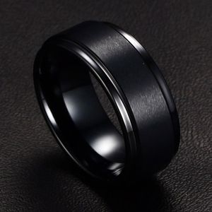 Cool Mannen Wolfraamcarbide Ringen Pure Wolfraam Zwarte Ringen voor Mannen Sieraden 8mm Brede Mannen Bruiloft Verlovingsringen TCR-015277O