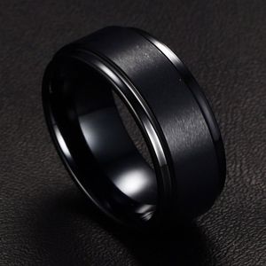 Cool Mannen Wolfraamcarbide Ringen Pure Wolfraam Zwarte Ringen voor Mannen Sieraden 8mm Brede Mannen Bruiloft Verlovingsringen TCR-015356l