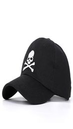 Hommes cool femmes Skull broderie Sunshade Baseball Cap d'été Sport Outdoor Sport Suncreen Hip Hop Réglable Coton Coton P55 22011869756297048