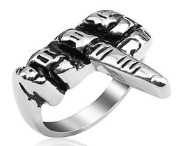 Bague à main Cool pour hommes, anneaux en acier inoxydable 316L, bijoux de luxe pour hommes, père frère Party9471359