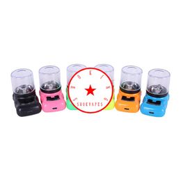 Cool mini roken kleurrijk plastic USB elektrisch droge kruiden tabak maling kruid molenaar grinder crusher slijpen draagbare innovatieve handpipes sigarettenhouder dhl