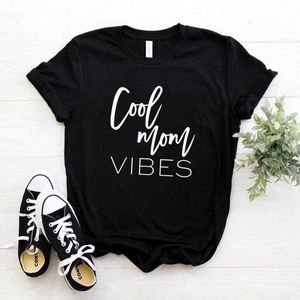 Cool Mom Vibes Imprimer Femmes Femmes T-shirt Casual Drôle Pour Lady Girl Top Tee Hanches