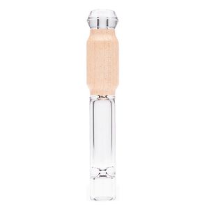 Cool Natural Wood Grueso Vidrio Fumar Hierba portátil Tabaco Catcher Taster Bat One Hitter Filter Boquilla Punta Cigarette Holder Handpipes Dugout Pipes DHL