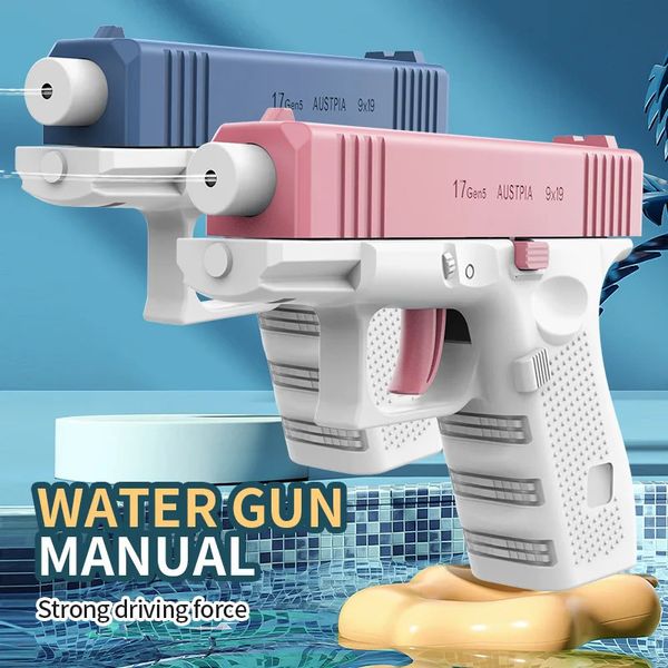 Cool No Manual Carga requerida Guns de agua Juguete Blaster sin cargo Juega de lucha de la playa de la piscina de verano 13cm 240424