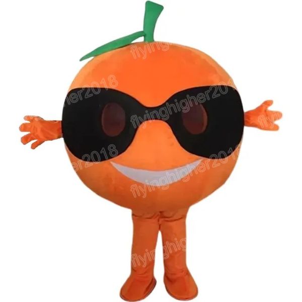 Costume de mascotte Orange Cool, unisexe, personnage de dessin animé, personnage de carnaval, robe de noël pour hommes et femmes, robe de soirée fantaisie de spectacle