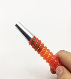 Cool Red Modèle Silicone Hookah Shisha Fumer Hose Poignée de pointe du porte-boute