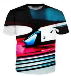 Cool Rock DJ 3D Grappige T-shirts Nieuwe Mode Mannen Vrouwen 3D Print Karakter T-shirts t-shirt Vrouwelijke Sexy T-shirt tee Tops Kleding ya102542480