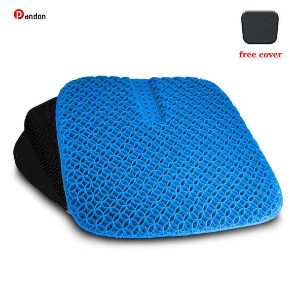 Cool Seat Cojín Honeycomb Sin cojines de presión Sentarse Hemorroides Prevención Lavable Antideslizante Para Coche Oficina Verano 210611