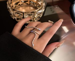 Coole vormring voor vrouwen Bijoux verstelbare kristallen ringen bruiloften feestsieraden4261474