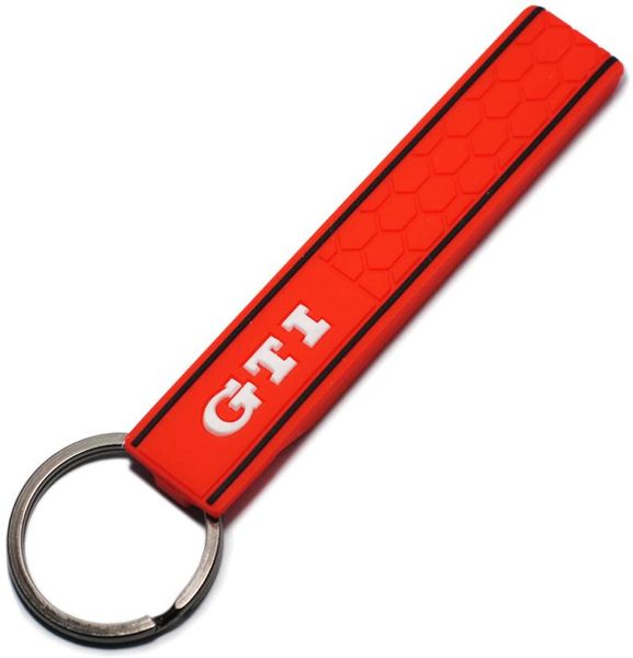 Cool Silicone GTI Logo Emblème Badge Car Keychain Keychain Key Ring pour VW Golf MK2 MK3 MK4 MK5 MK6 MK7 Polo Car Style Auto Accessoires8332008