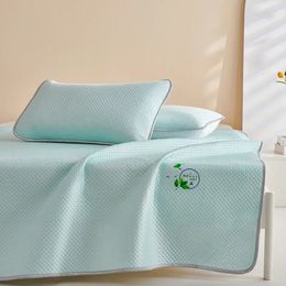 Almohadilla de enfriamiento molecular de agua de menta de seda fría cubierta de cama de cama fría y parche antibacteriano y transpirable con funda de almohada 240508