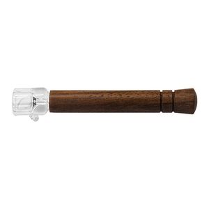 Cool Smoking Natural Wooden Portable Dry Herb Tabaco Filtro Grueso Glass Catcher Taster Bat One Hitter Pipes Handpipes Boquilla Cigarette Wood Holder Tips