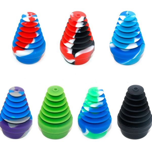 Cool Fumer Silicone Portable Plus de Tailles Coloré Universel Cartouche Adaptateur Convertisseur Herbe Tabac Huile Rigs Filtre À Eau Dabber Caps Bong Narguilé Titulaire