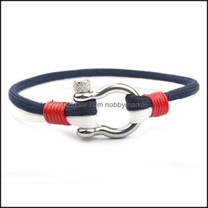 Bracelet à breloques avec boucle en acier inoxydable, de haute qualité, fait à la main, paracorde coloré, livraison directe, bijoux K0Zdg, 2021