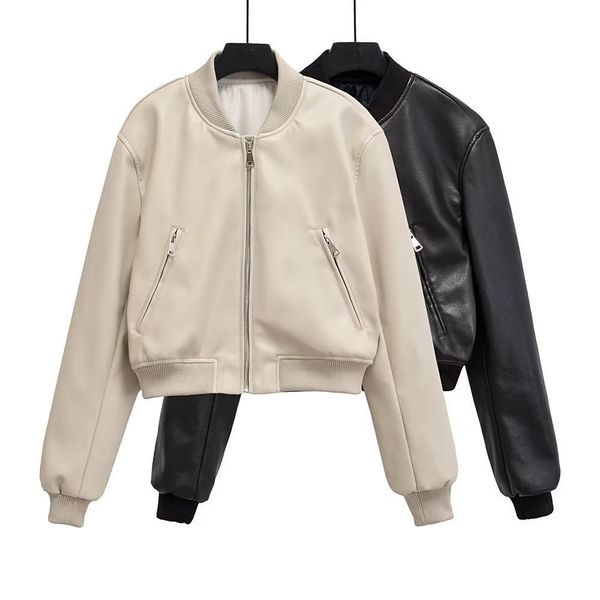 Cool Street Wear prendas de vestir exteriores abrigos chaquetas para mujer señoras Retro remache cremallera Up Bomber Casual Outwear abrigos chaquetas para mujer