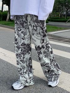 Pantalon de graffiti d'été cool harajuku lâche japon cool pantalon d'automne mode drôle hop hop gothique pantalon d'été femme 240426