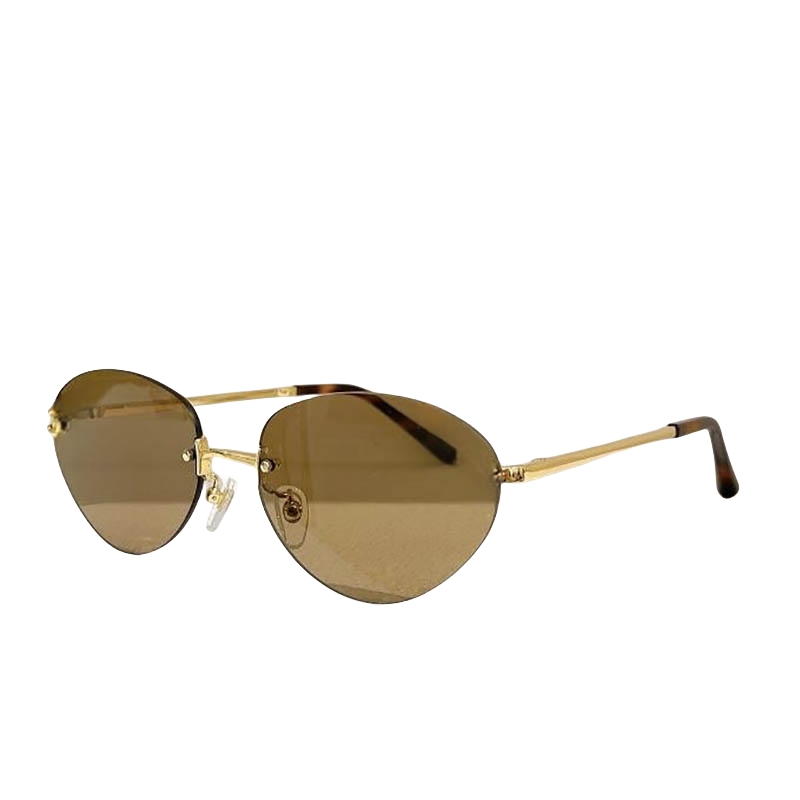 Coola solglasögon för kvinnor trendiga kändis bloggare stjärna tidlös klassisk oval rimlös design fashionabla bekväma versatileoutdoor UV400 CH4093 CH4322 9689