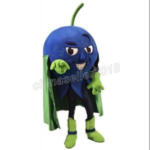 Cool Superman Blueberry Mascot Costume personalizar dibujos animados Anime tema personaje adulto tamaño Navidad cumpleaños fiesta disfraces