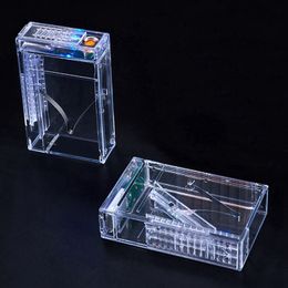 Cool Transparent ABS En Plastique Étui À Cigarettes Multi-fonction Portable Amovible Briquet Herbe Sèche Tabac Cigarettes Fumeurs Titulaire Boîte De Rangement Stash Conteneur DHL