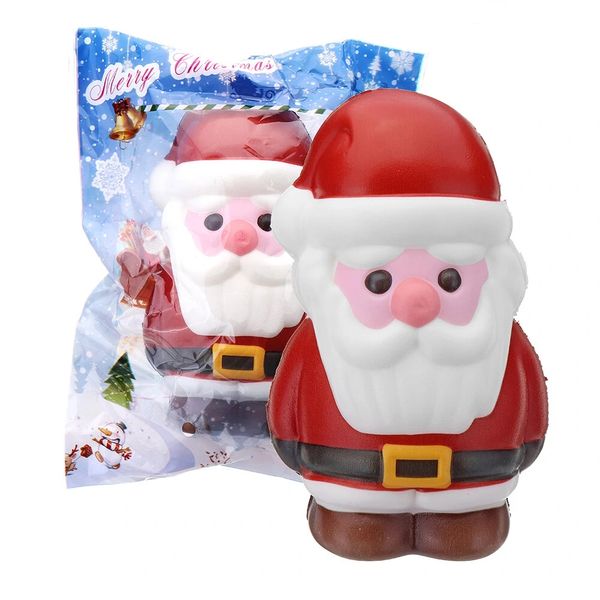 Cooland Christmas Santa Claus Squishy 14.2 * 8.4 * 9.2cm Soft Slow Rising avec collection d'emballages Jouet cadeau