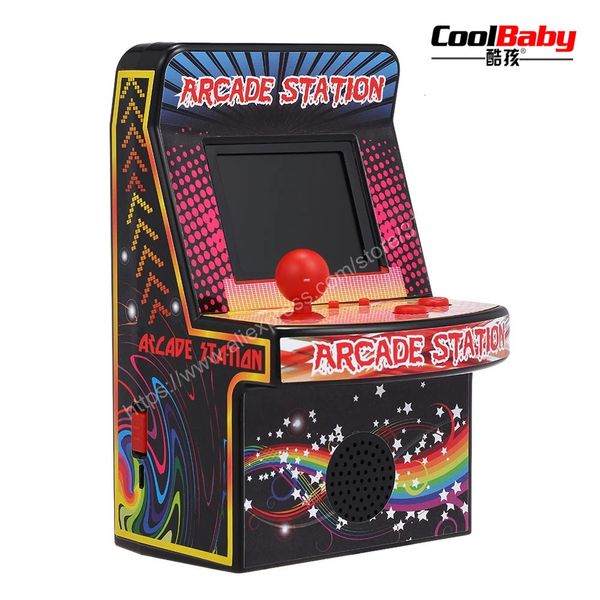 CoolBaby Consola de juegos portátil retro portátil Máquina de juegos de 8 bits Mini juegos de arcade incorporados 240 juegos clásicos para niños 240327